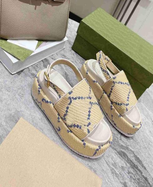 

women beach slippers fashion thick bottom designer women shoes cartoon alphabet lady platform leather heels letter slides embroide4071973, Black