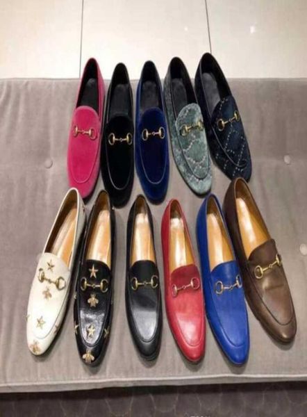 

women flat casual shoes 100 authentic cowhide metal buckle ladies leather shoes mules princetown men trample lazy dress shoes siz1360737, Black