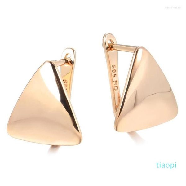 

2022 new fashion hoop earrings women's gold geometric triangle fashion korean party jewelry 099, Golden;silver