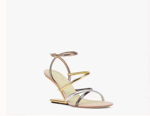 

fashion and luxury women039s highheeled sandals letter heel design metal buckle banquet party pointed women039s shoes multi7500568, Black