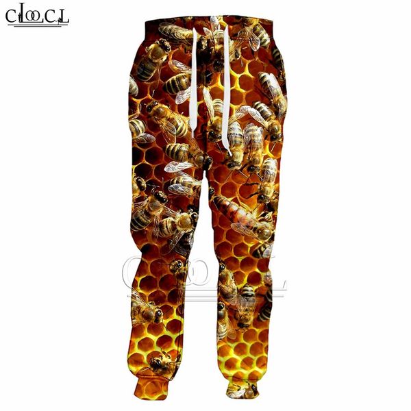 

pants cute bee trousers men/women 3d printed honey fashion men clothing sweatpants casual streetwear pants b7, Black