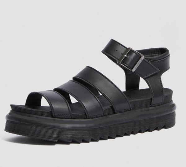 

designer gladiator sandals women black summer platform shoes comfortable genuine leather buckle luxury martins sandal size 35402103139