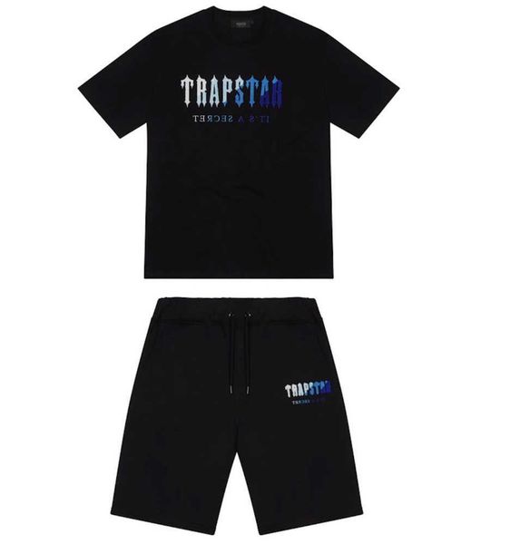 

trapstar mens 2023 trapstar t shirt short sleeve print outfit chenille tracksuit black cotton london streetwear s-2xl new, Gray