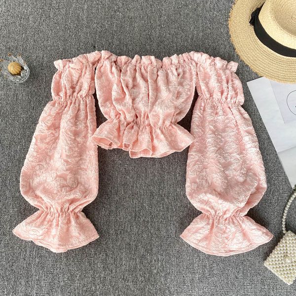 

women's t-shirt blusa feminina vintage shirt off shoulder blusas mujer woman long sleeve crop blouse women elegant drop 230421, White