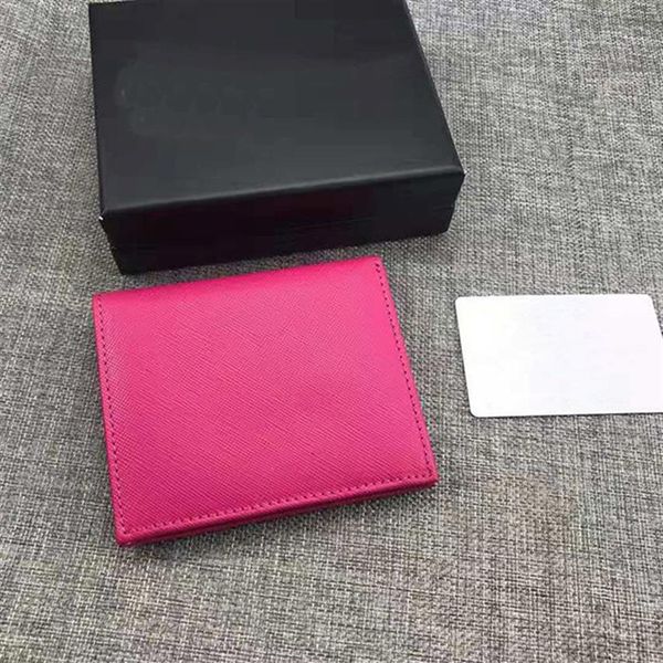 

new leather multicolor wallet purse cross grain cowhide wallet short wallet card holder ms mens classic buckle pocket 2042986, Red;black
