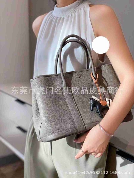 

designer herbag garden party evening 2023 new h family garden women's handmade wax line togo cow lychee leather tote bag 3ap7