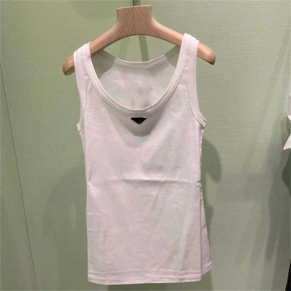 

32% off family's simple and fashionable triangle tag suspender tank summer new versatile slim fit bottom for women's outwear, White