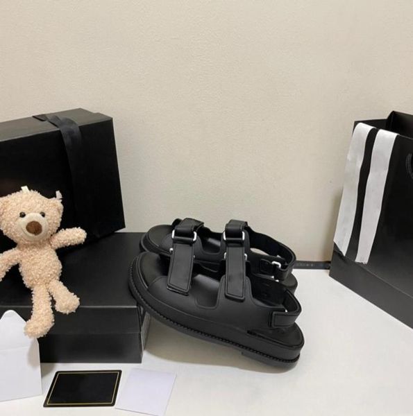 

sandals comemore hookloop slingback platform dad shoes women summer beach buckle strap soft chunky heel sports shoes woman flat8262356, Black