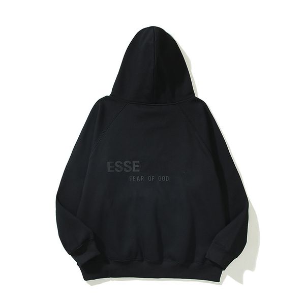

hoodie ess men women hoody capuche winter warm designer hoodies fashion streetwear pullover sweatshirts loose hooded jumper clothing 027o, Black
