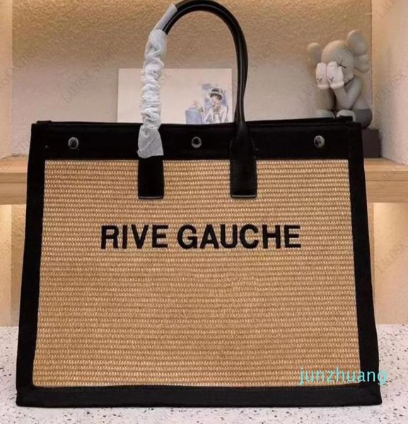 

woven classic shopping bag women handbags purses designer fashion trend summer beach large tote canvas shoulder bags letter crossb3489751