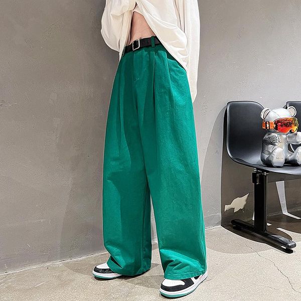 

pants cotton oversized casual pants men fashion loose wide leg pants men japanese streetwear hip hop straight pants mens trousers, Black
