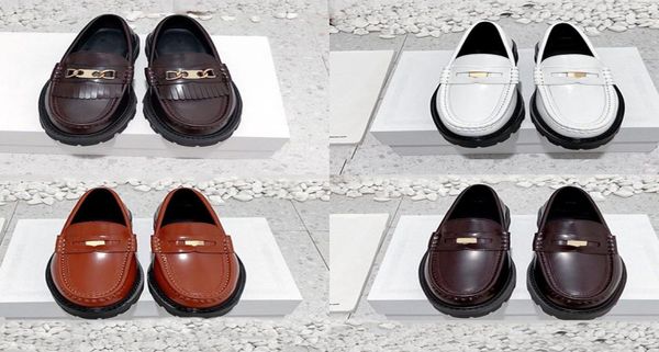 

designer women martin dress shoes short ladies chocolate brushed leather cowhide loafers white black shoe platform sneakers5256448