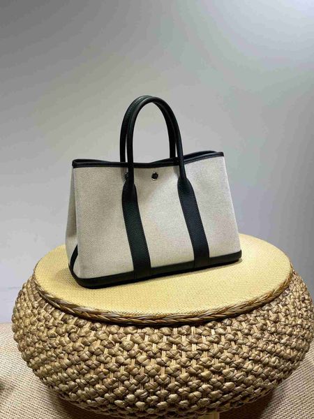

designer herbag garden party evening genuine leather one shoulder crossbody tote canvas cowhide handbag large capacity shopping bag xccr