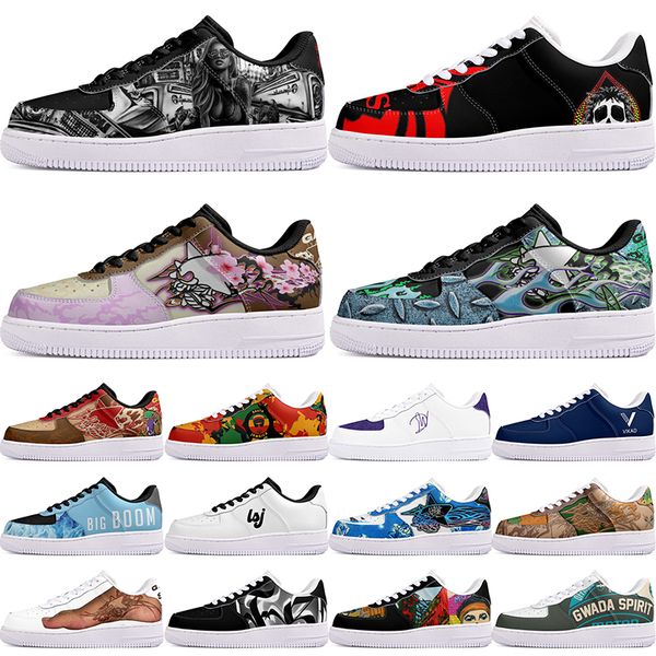 

DIY shoes precious autumn mens Leisure shoes one for beautiful men women casualplatform sneakers Classic cartoon graffiti trainers comfortable sports 17929