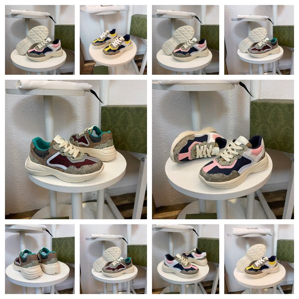 

baby kids designer shoes chunky kids shoe outdoor girls boys print designers luxury brand genuine leather vintage dad shoes breathable fashi, Black