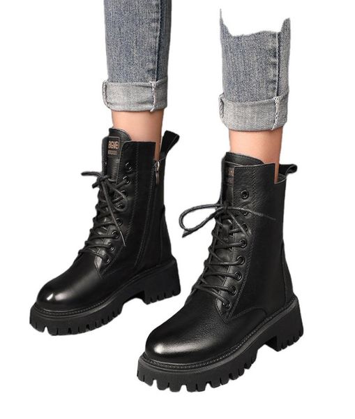 

classic3 boots sneakers casual shoes women color color bright genuine leather shoes women boots grid brand snow boots winter fur5530954, Black