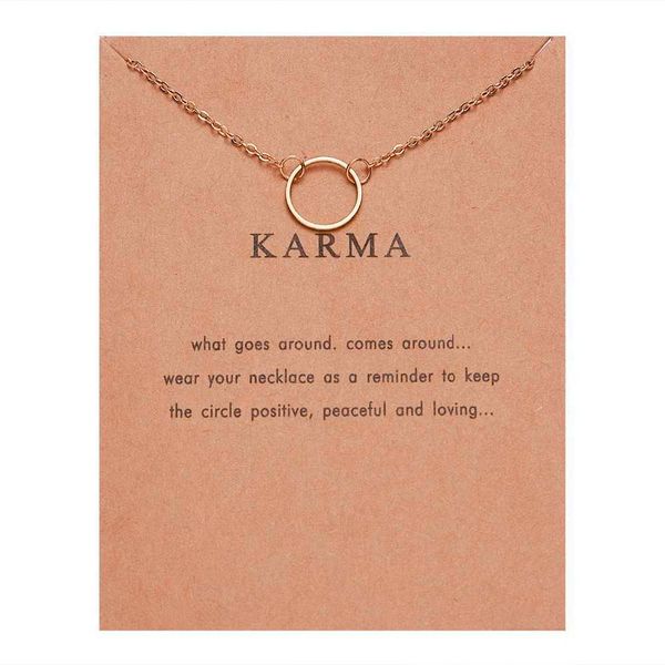 

pendant necklaces rinhoo karma double chain circle necklace gold-color pendant necklaces fashion clavicle chains statement necklace women je, Silver