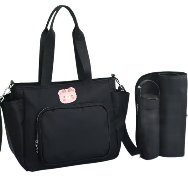 

mom baby diaper bag 3-piece set paris female designer print multifunctional fashion zipper & hasp one shoulder bag mom and girl's gift