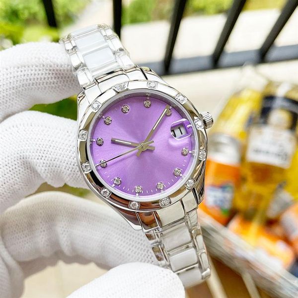 

women watch automatic mechanical watches lady wristwatches 33mm montre de luxe mother-of-pearl dial275r, Slivery;brown