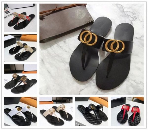 

designer slippers women slides slipper shoes summer mens luxurys designers real leather sandal flats old flower flip flops st5079174, Black