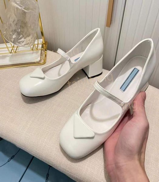 

women dress shoes chunky heel slingbacks heeled shoe sandals high heels fashion shoes lady leather casual mary jane printed lazy s4921801, Black