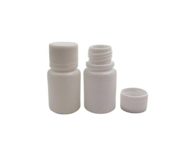 

100pcs 15ml 15g 15cc empty white plastic pill bottles small plastic with lids5024537