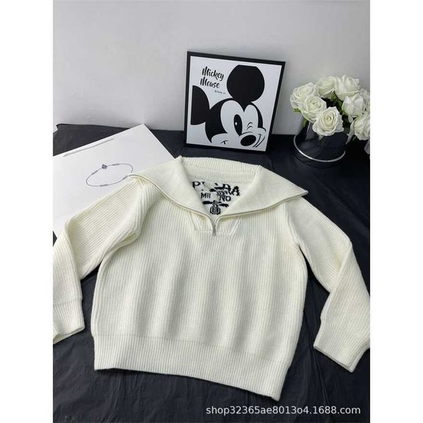 

34% off family autumn/winter new sweater lapel fake two piece design school style reduced age sweet positioning letter jacquard, White;black