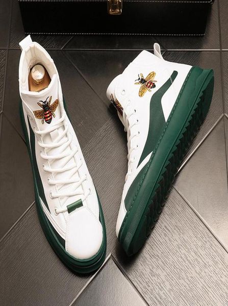 

new men039s casual boots luxury designer green men039s shoes mens high brand shoe embroidered boot a65687572, Black