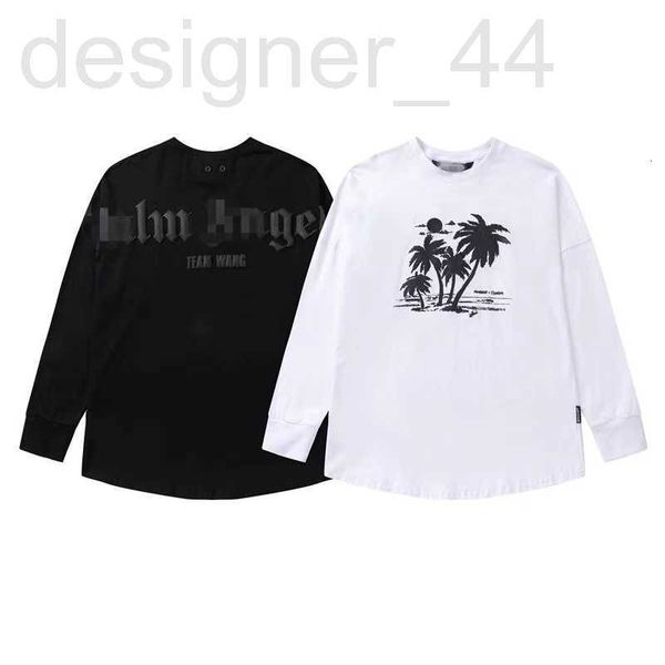 

men's casual shirts luxurious brand wang jiaer same foam printing long sleeve t-shirt men's and women's loose t vj79, White;black