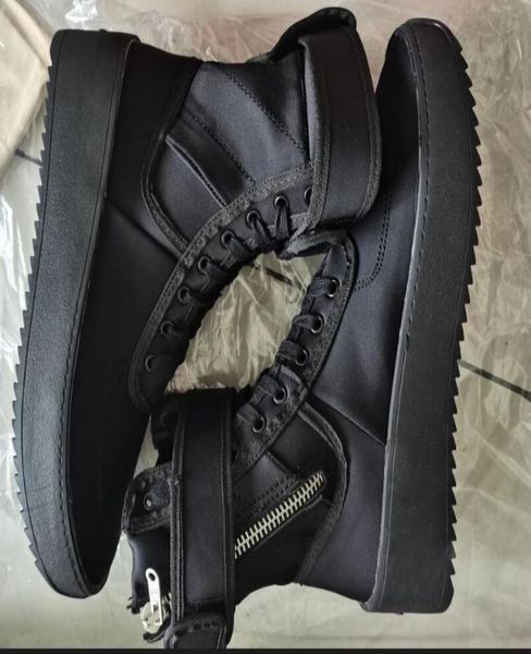 

high boots fear of military sneakers hight army boots men women red blue fashion shoes martin boots38474568064, Black