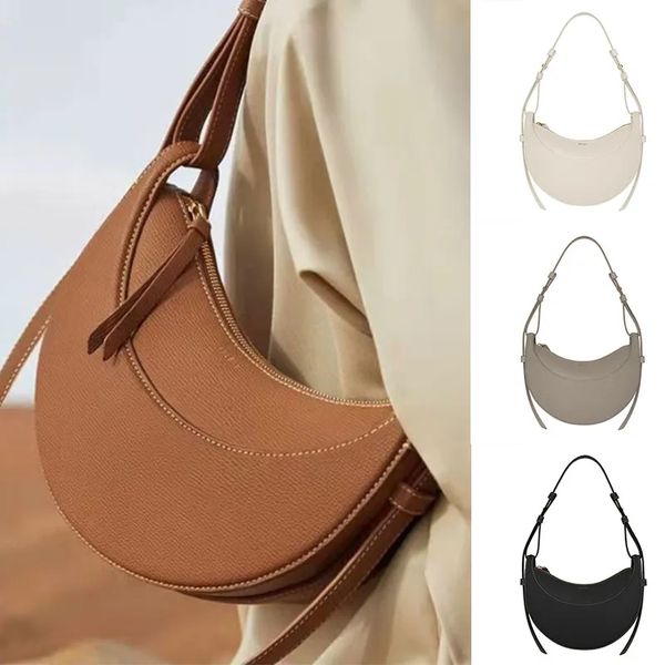 

polene numero dix half moon bag smooth genuine leather polenes cyme luxury the tote handbag designer bag zip closure crossbody womens mens h