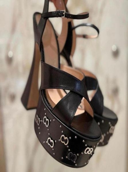 

metal water platform embellishes ankle strap sandals highheeled stiletto women039s shoes party evening shoes opentoed calfski8603819, Black