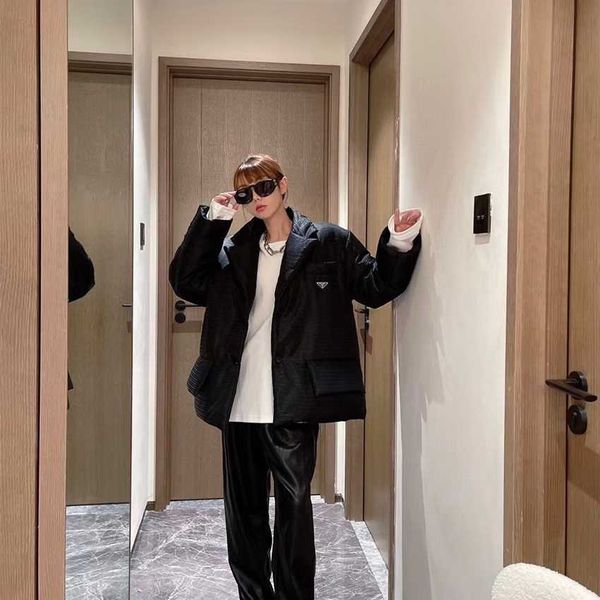 

family autumn and winter new letter jacquard fill full national standard white duck pure suit style down coat, Black