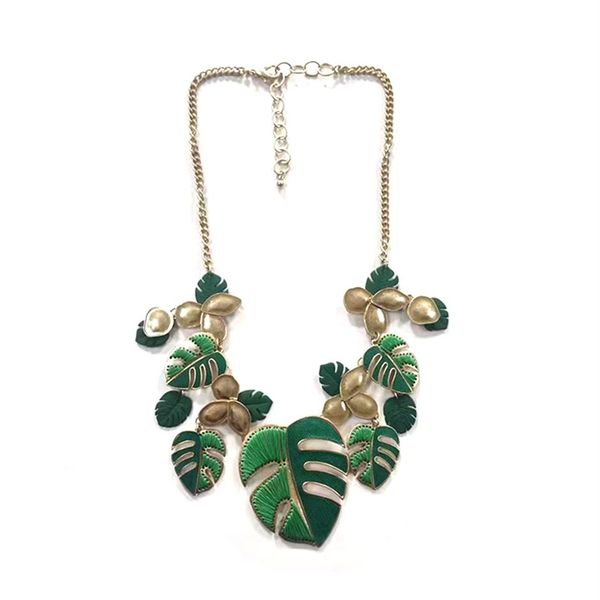 

charm necklace alloy pendant hand sewn patch individual design254r, Golden