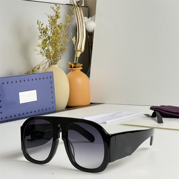 

black sunglasses 0152s fashion classic personality oversized frame temples with metal letters male and female designer glasses travel vacati, White;black