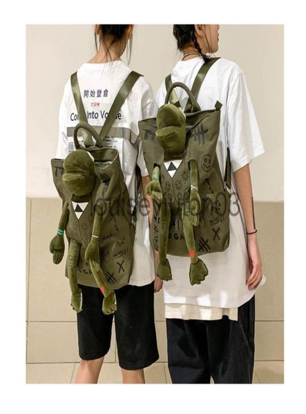 

designer basketball school cute cartoon frog backpack mens womans tote shoulder handbag messenger fashion student leisure canvas l2525507