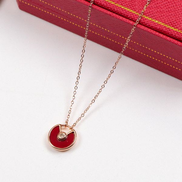 

high edition designer necklace amulet charms pendant necklace for women girls ladies 316l titanium steel wedding love jewelry 18k gold plate, Silver