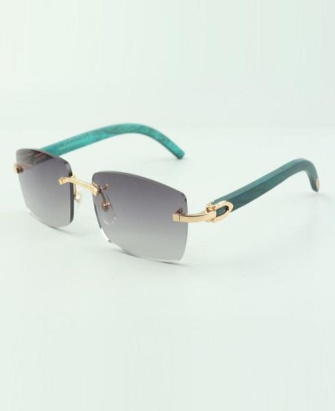 

plain sunglasses 3524012 with teal wooden sticks and 56mm lenses for unisex9051228, White;black