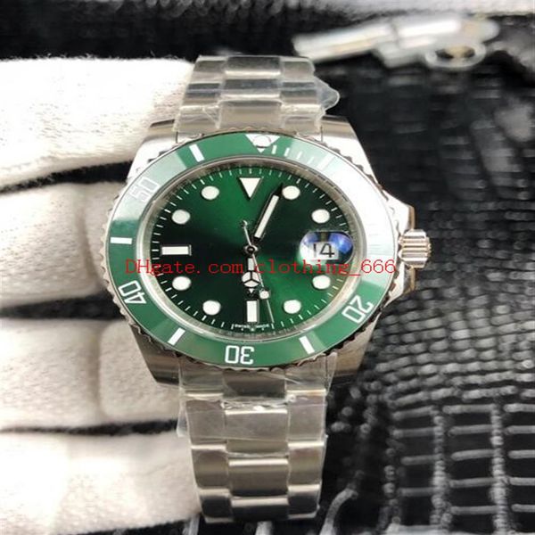 

super factory v7 2813 movement watch green ceramic bezel sapphire glass 40mm 116610 new style luminous automatic mens watch fashio248i, Slivery;brown