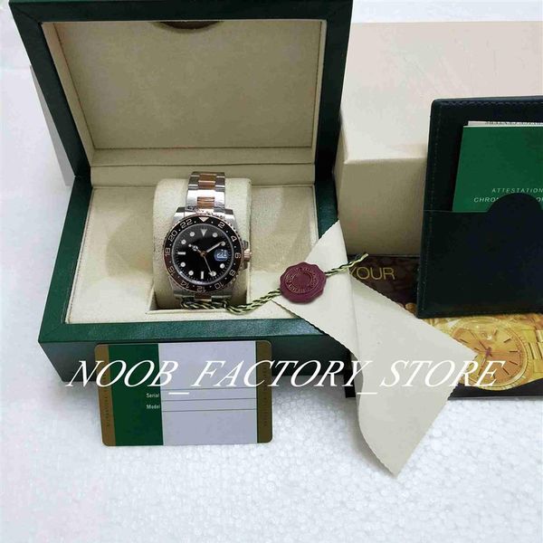 

new style watch men christmas gift 40mm rose gold black-brown ceramic bezel eta 2813 movement automatic men's watches with or350q, Slivery;brown