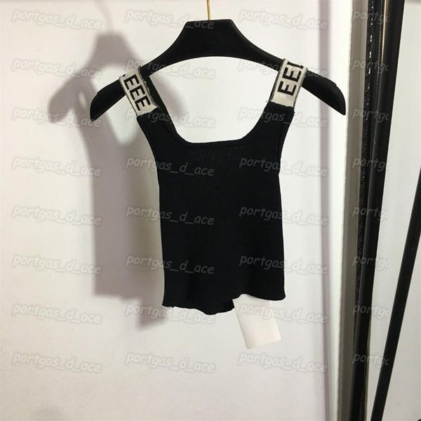 

womens knit t shirt sleeveless knit tank summer fashion style knits 280z, Black
