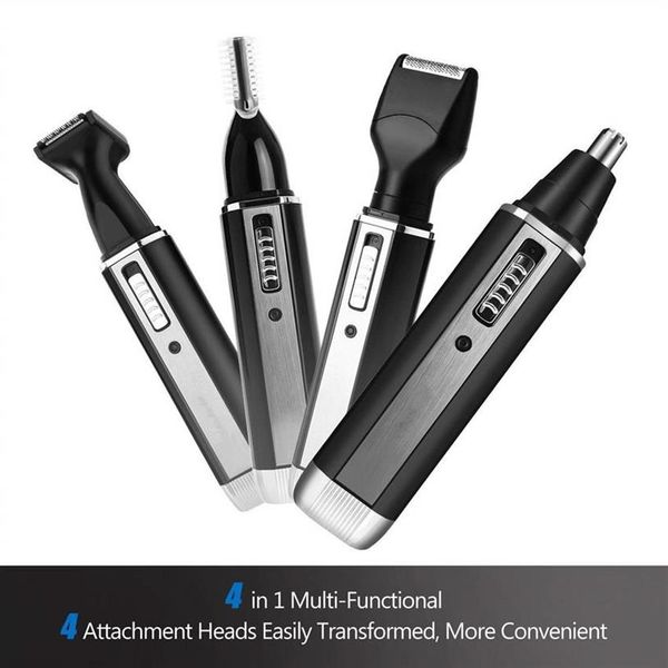 

4 in 1 nose trimmer mens electric hair trimmer usb rechargeable grooming shaving eyebrow sideburns men's facial and body faci1583