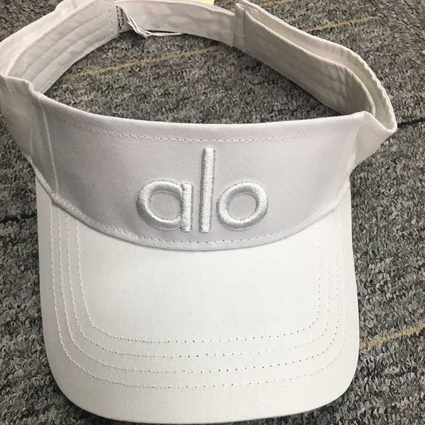 

designer alos yoga caps for men and women's large cap shows small face versatile baseball cap outdoor sports trend sunscreen hat white, Blue;gray