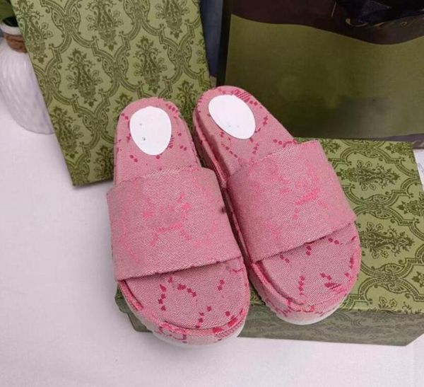 

new women thick bottom velvets slippers ggity letter cotton platform fashion slipper flat mules2746456, Black