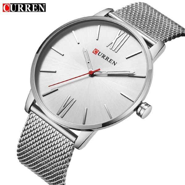 

curren retro design popular watches analog military sports watch quartz male wristwatches relogio masculino montre homme246m, Slivery;brown