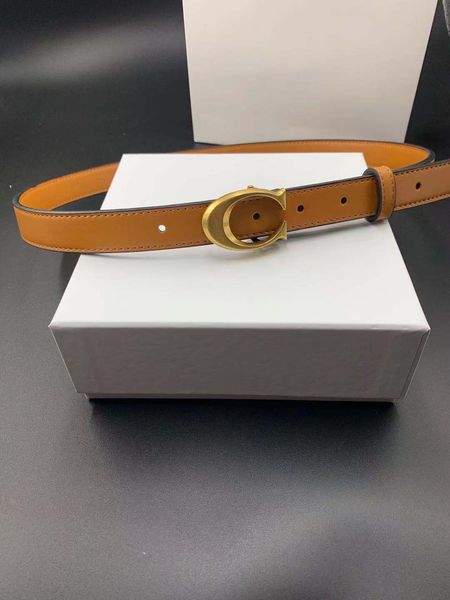 

fashion for women women designer belt thin belt womens gold buckle 2.3cm width 4 colour belt size 95-115 belt with box woman belt, Black;brown