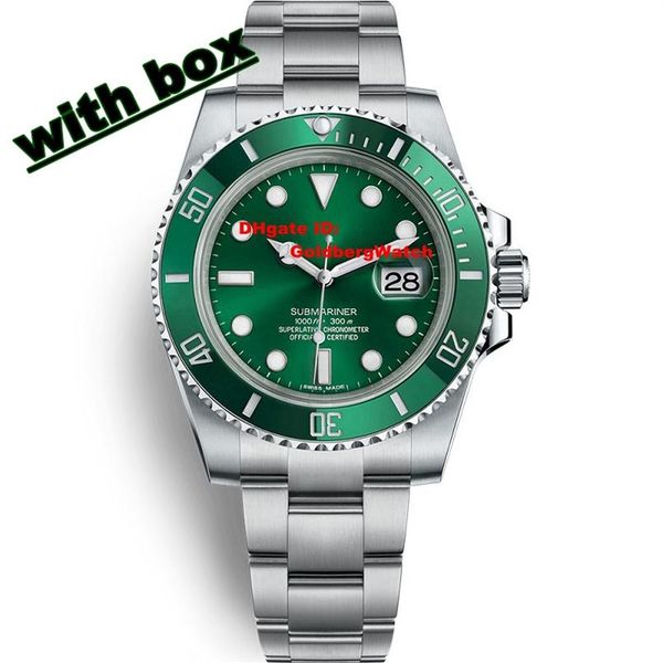 

business fashion sub mens watch 116610 126613 stainless steel slide buckle water resistant 40mm automatic movement ceramic bezel s196y, Slivery;brown