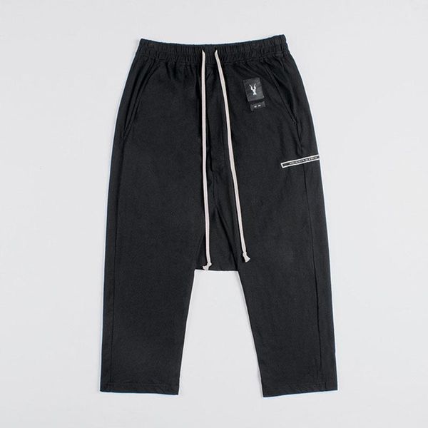 

pants rick new sweatpants loose straight harlan pants owens personality drk high street men's pants hip hop pants, Black