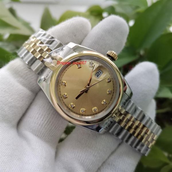 

elling wristwatches two tone 36mm 118038 asia 2813 mechanical automatic women's watch mens men's watche276s, Slivery;brown
