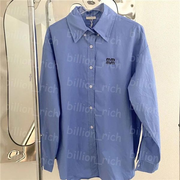 

blue women t shirt letters embroidered long sleeve shirts spring summer street style blouse254n, Black